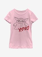 Star Wars The Mandalorian Child XOXO Youth Girls T-Shirt