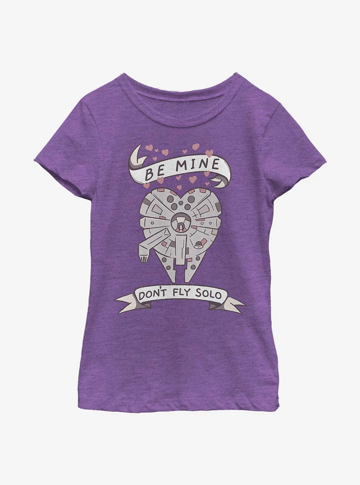 Star Wars Be Mine Falcon Youth Girls T-Shirt