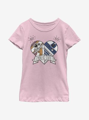 Star Wars BB-8 Heart R2 Youth Girls T-Shirt