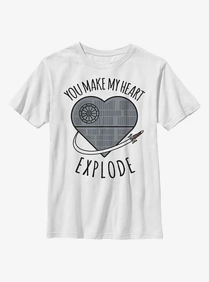 Star Wars Heart Explode Death Youth T-Shirt