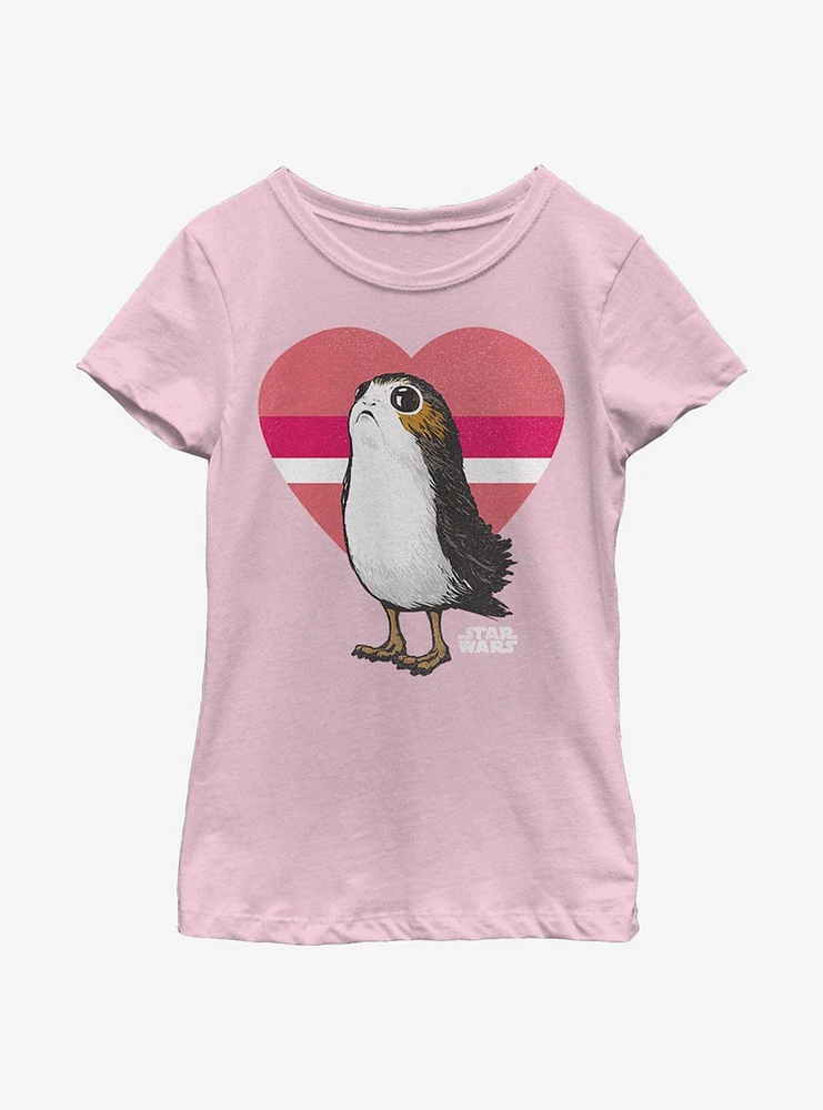 Star Wars Porg Love Youth Girls T-Shirt