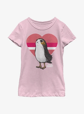 Star Wars Porg Love Youth Girls T-Shirt