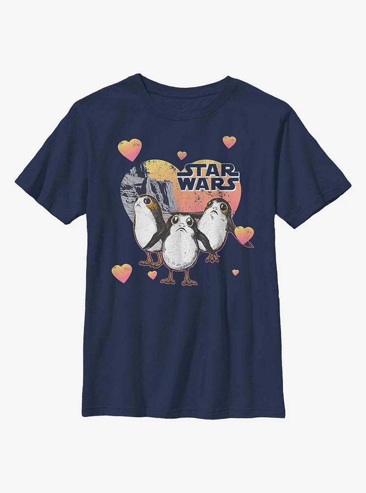 Star Wars Porg Hearts Youth T-Shirt