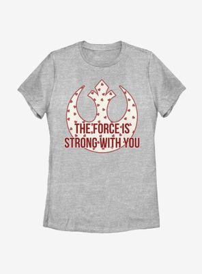 Star Wars Strong Heart Force Womens T-Shirt