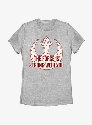 Star Wars Strong Heart Force Womens T-Shirt