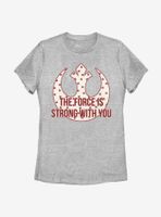 Star Wars Strong Heart Force Womens T-Shirt