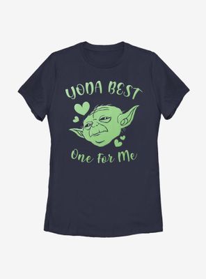 Star Wars Yoda Best Hearts Womens T-Shirt