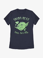 Star Wars Yoda Best Hearts Womens T-Shirt