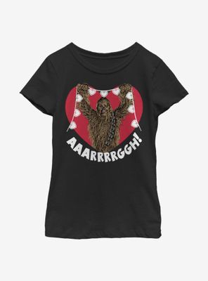 Star Wars Chewie Crafting Hearts Youth Girls T-Shirt