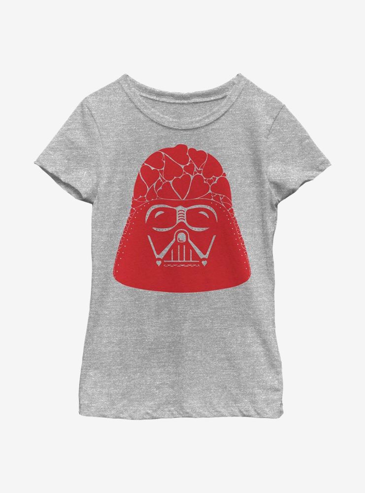 Star Wars Vader Heart Helmet Youth Girls T-Shirt