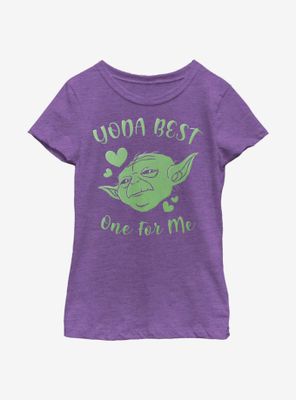 Star Wars Yoda Best Hearts Youth Girls T-Shirt