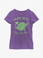 Star Wars Yoda Best Hearts Youth Girls T-Shirt