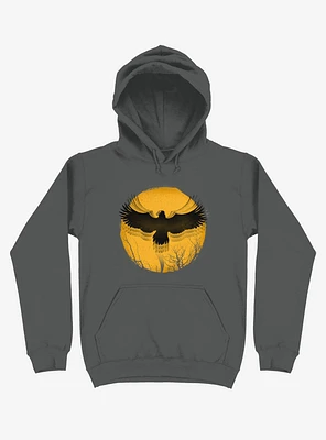 Black Bird Thunder Charcoal Grey Hoodie