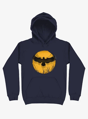 Black Bird Thunder Navy Blue Hoodie