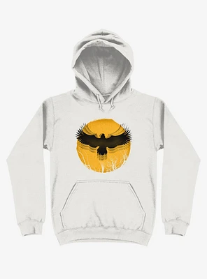 Black Bird Thunder White Hoodie