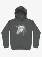 Space Constellation Unicorn Charcoal Grey Hoodie