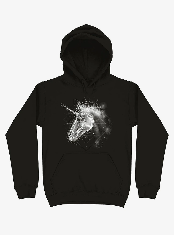 Space Constellation Unicorn Black Hoodie