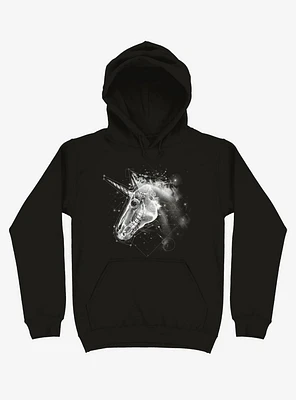 Space Constellation Unicorn Black Hoodie
