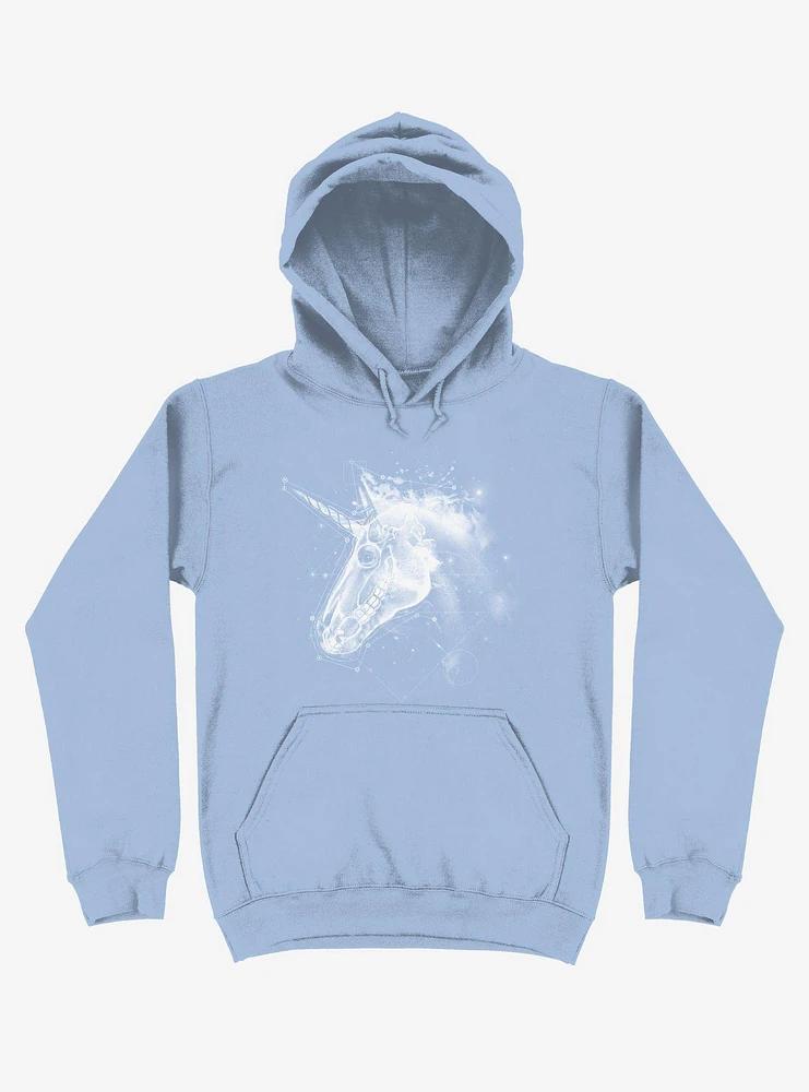 Space Constellation Unicorn Light Blue Hoodie