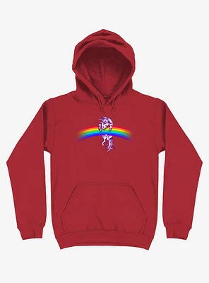 Unicorn Holding Rainbow Hoodie