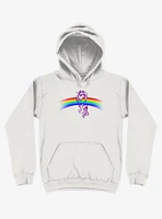 Unicorn Holding Rainbow White Hoodie