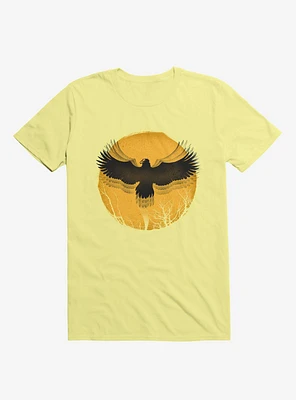Black Bird Thunder Corn Silk Yellow T-Shirt