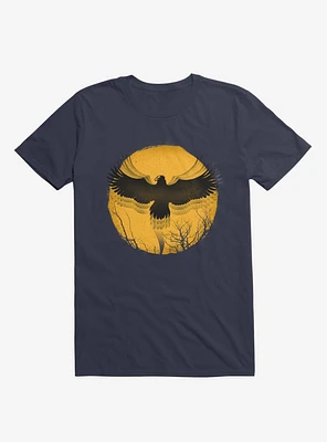 Black Bird Thunder Navy Blue T-Shirt