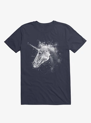 Space Constellation Unicorn Navy Blue T-Shirt