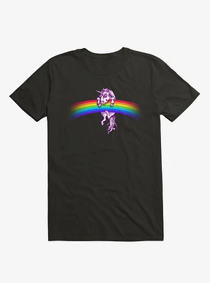Unicorn Holding Rainbow T-Shirt
