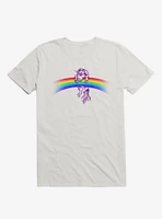 Unicorn Holding Rainbow White T-Shirt