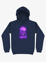 Ship Sailing Into The End Of Bright World Navy Blue Hoodie