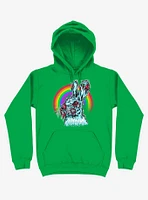 Zombie Blood Rainbow Rabbit Irish Green Hoodie