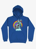 Zombie Blood Rainbow Rabbit Royal Blue Hoodie