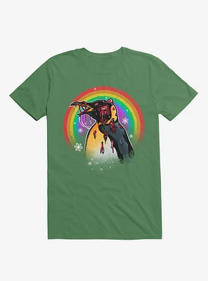 Zombie Blood Rainbow Penguin Irish Green T-Shirt