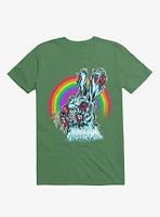 Zombie Blood Rainbow Rabbit Irish Green T-Shirt