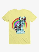 Zombie Blood Rainbow Rabbit Corn Silk Yellow T-Shirt