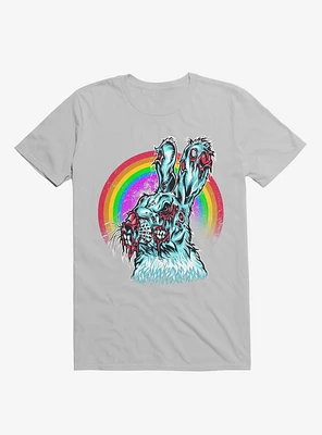 Zombie Blood Rainbow Rabbit Ice Grey T-Shirt