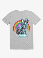 Zombie Blood Rainbow Rabbit Ice Grey T-Shirt
