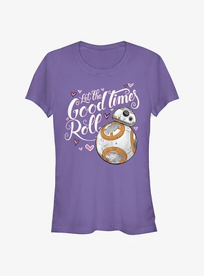 Star Wars Episode VII The Force Awakens BB-8 Good Times Heart Girls T-Shirt