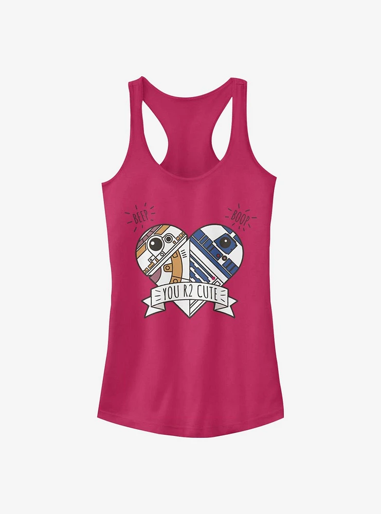 Star Wars Episode VII The Force Awakens BB-8 Heart R2-D2 Girls Tank