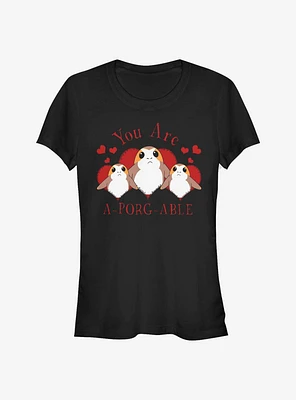 Star Wars Episode VIII The Last Jedi A-Porg-Able Girls T-Shirt