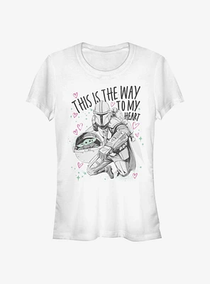 Star Wars The Mandalorian Way To My Heart Girls T-Shirt