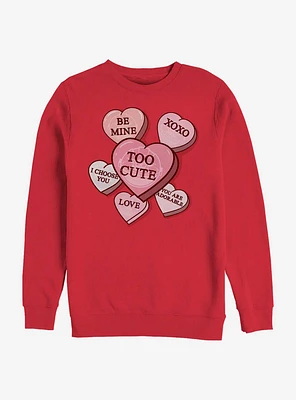 Star Wars The Mandalorian Child Candy Hearts Crew Sweatshirt