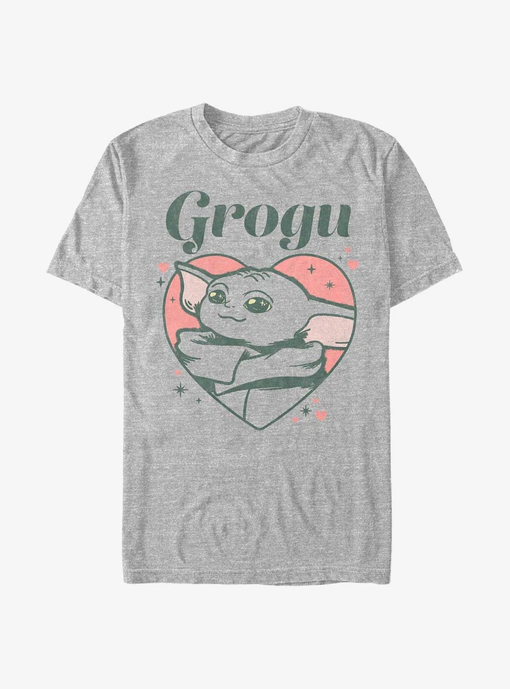 Star Wars The Mandalorian Grogu Heart T-Shirt