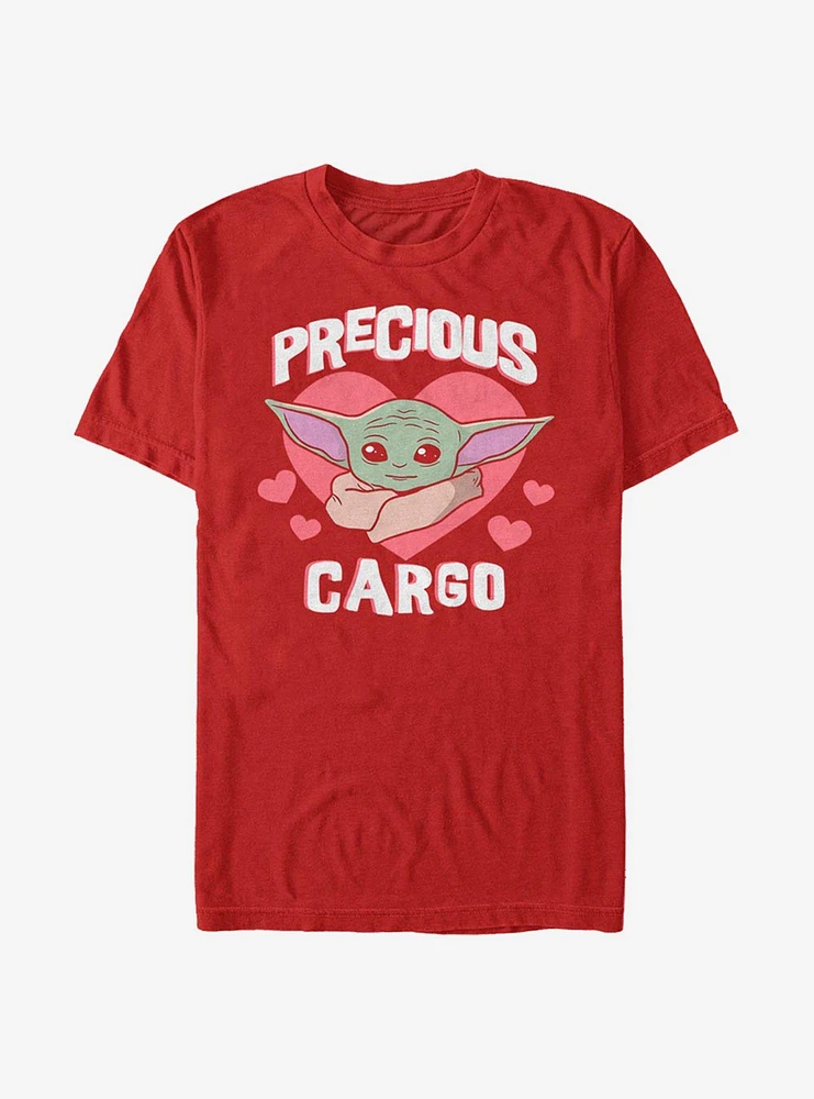 Star Wars The Mandalorian Grogu Precious Cargo Hearts T-Shirt