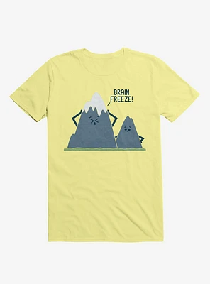 Brain Freeze! Mount Everest Corn Silk Yellow T-Shirt