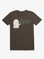 Boobbles Ghost Blowing Bubbles Brown T-Shirt