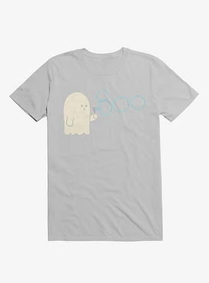 Boobbles Ghost Blowing Bubbles Ice Grey T-Shirt