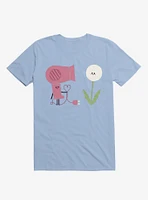 Forbidden Love Hair Dryer And Dandelion Light Blue T-Shirt