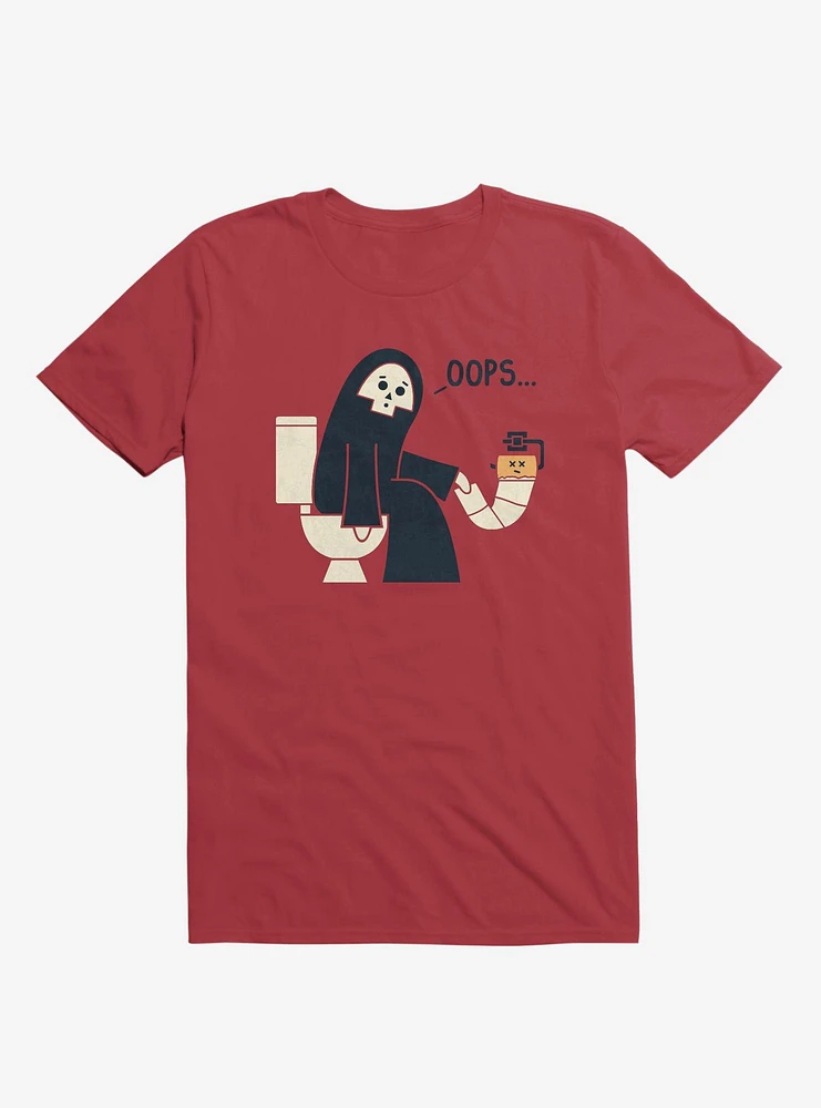 Grim Reaper Oops... Pooper Red T-Shirt